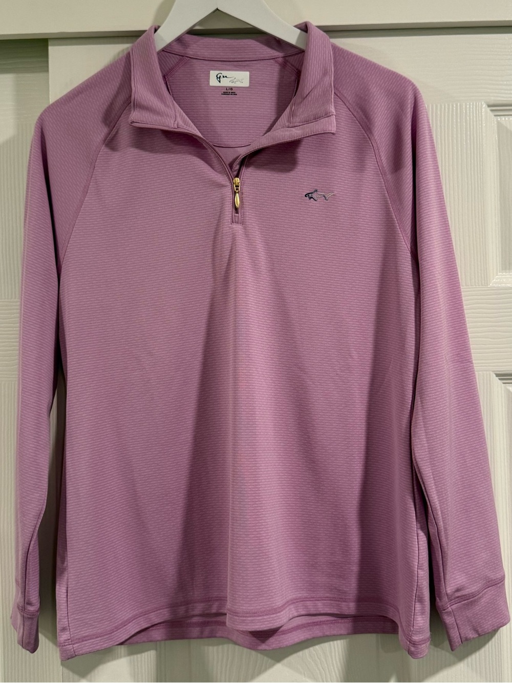 Greg Norman Magenta and Gold Golf and Tennis Quarter Zip